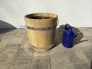 Pflanzkübel Blumenbottich Pflanztrog Holzfass40x40cm 300