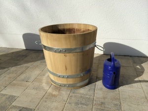 Pflanzkübel Blumenbottich Pflanztrog Holzfass50x50cm 300