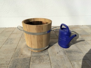 Pflanzkübel Blumenbottich Pflanztrog Holzfass 30x30cm 300